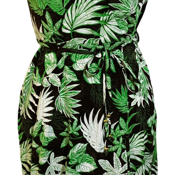 Calvin Klein Tropical Faux Wrap Romper - Picture 3 of 8